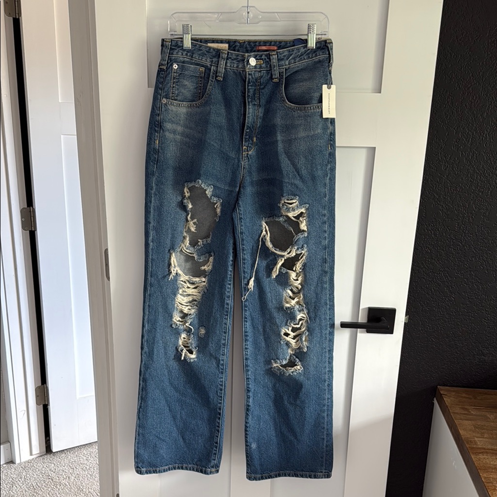 Nwt Pilcro Anthropologie Distressed Blue Jeans Size 27